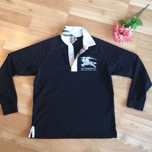 Authentic Burberry London men's longsleeve polo